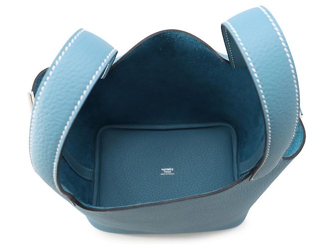 Hermès Sac Cabas Hermes Picotin Lock PM Bleu - vue 5