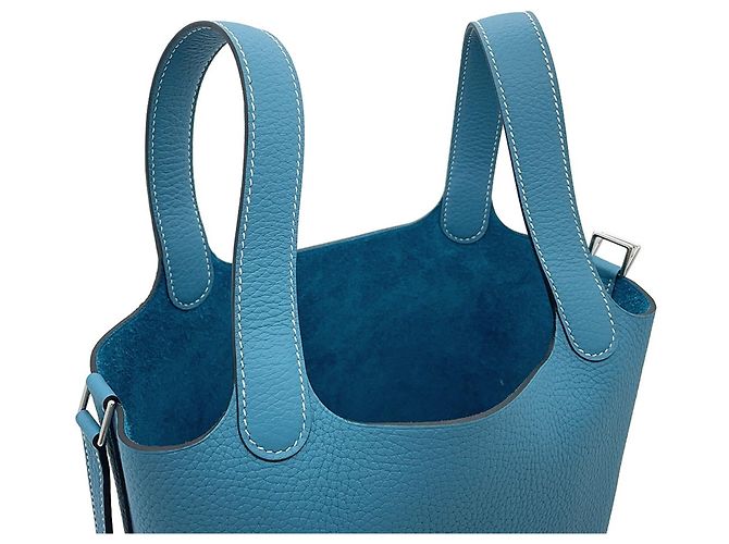 Hermès Sac Cabas Hermes Picotin Lock PM Bleu - vue 6