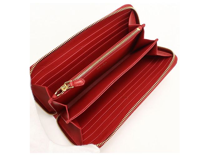Saffiano Prada Red Leather Long Wallet - view 2