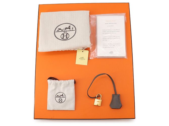 Hermès Borsa Hermes Birkin 30 in pelle Togo Etain Grigio - vista 11
