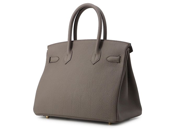 Hermès Borsa Hermes Birkin 30 in pelle Togo Etain Grigio - vista 2