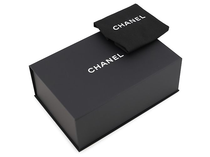 Borsa a tracolla Chanel in camoscio e pelle nera Nero - vista 10