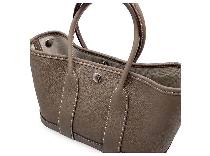 Hermès Borsa Tote Hermes Neo Garden 23 Taupe - vista 8