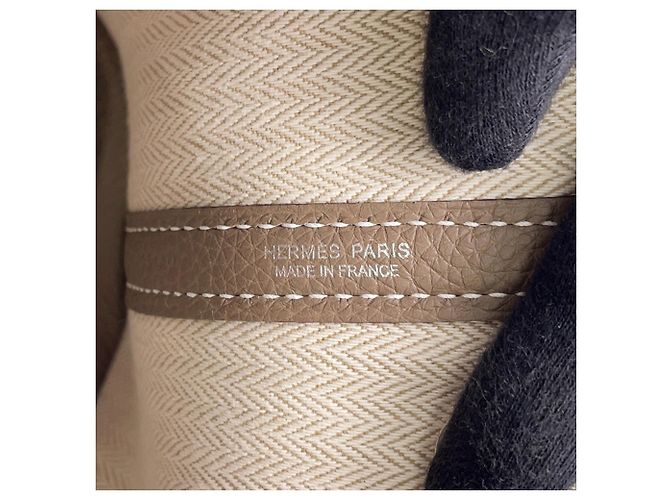 Hermès Borsa Tote Hermes Neo Garden 23 Taupe - vista 9