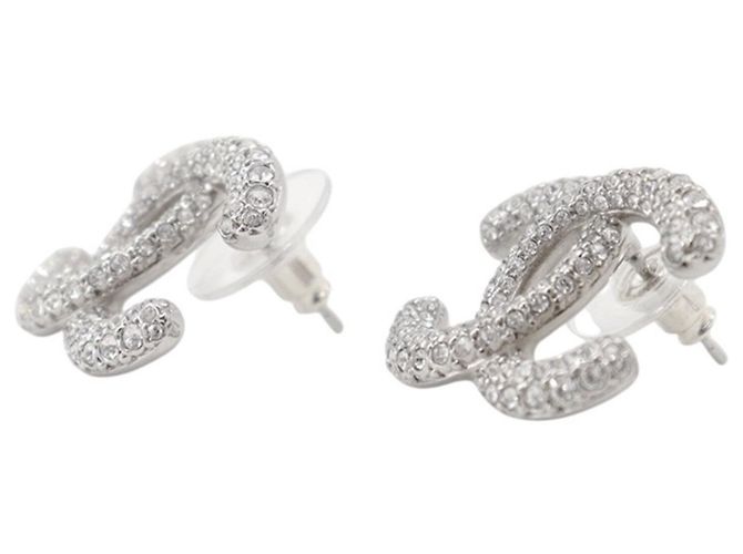 Orecchini a lobo Chanel con strass - vista 2