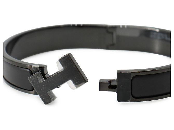 Hermès Pulseira de Berloques Hermes Click HH Black Preto - vista 5