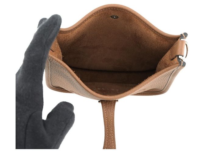 Hermès Borsa a tracolla Hermes Evelyne TPM Marrone - vista 5