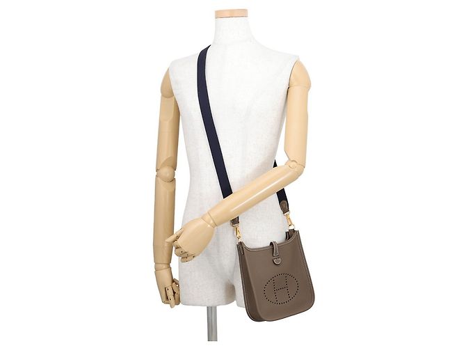 Hermès Hermes Evelyne TPM Handtasche Blau Taupe - Ansicht 4