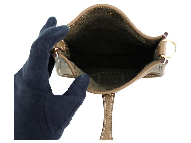 Hermès Hermes Evelyne TPM Handtasche Blau Taupe - Ansicht 5