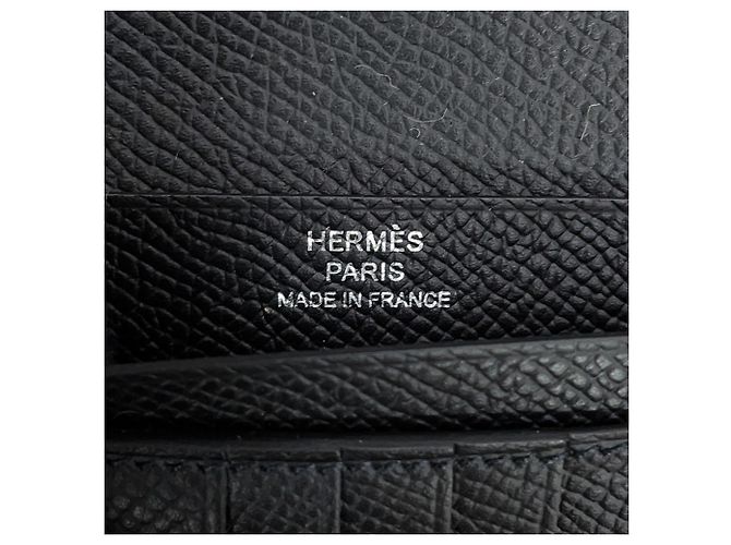 Hermès Portefeuille bi-fold compact Hermes Bearn Noir - vue 10