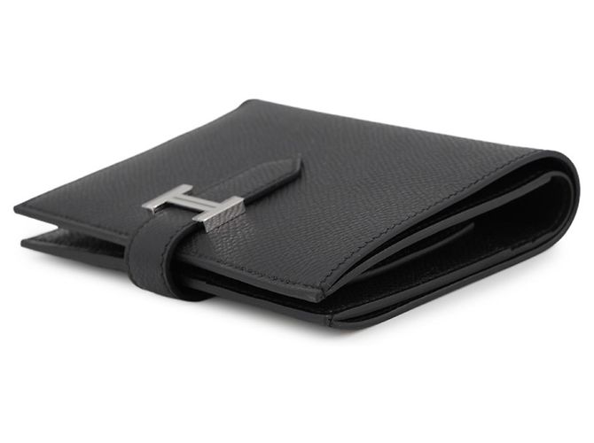 Hermès Portefeuille bi-fold compact Hermes Bearn Noir - vue 2