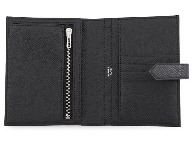 Hermès Portefeuille bi-fold compact Hermes Bearn Noir - vue 4