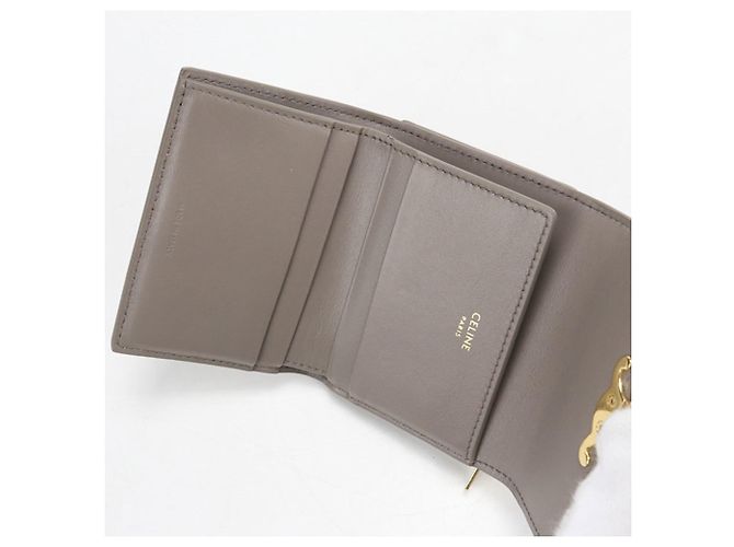 Céline Cartera Tri-fold Celine en Gray Castaño - vista 3