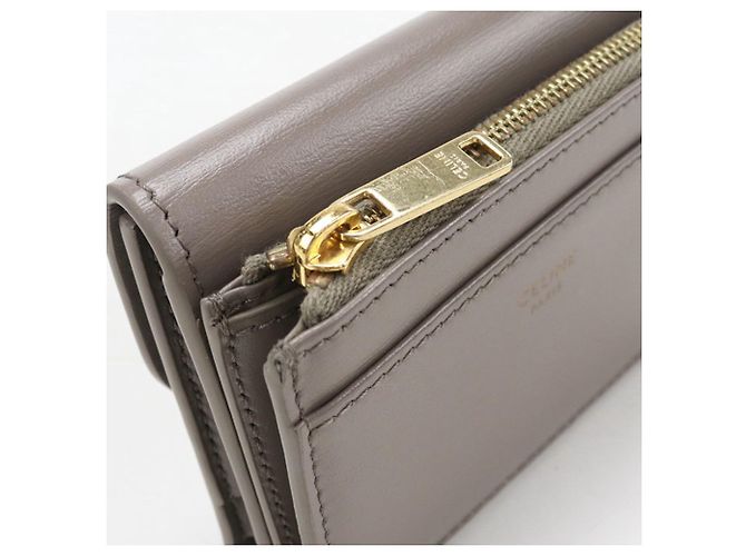 Céline Cartera Tri-fold Celine en Gray Castaño - vista 8