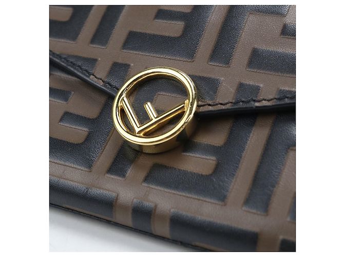 Fendi Brown Leather Bi-Fold Wallet - view 4