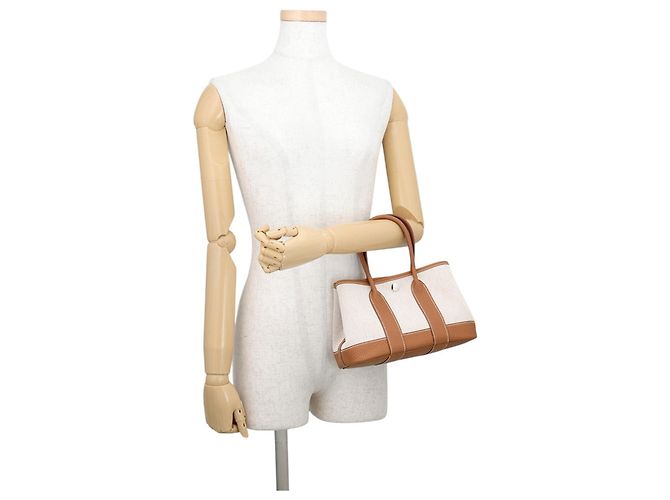 Hermès Borsa Tote Hermes Neo Garden 23 Crudo - vista 4