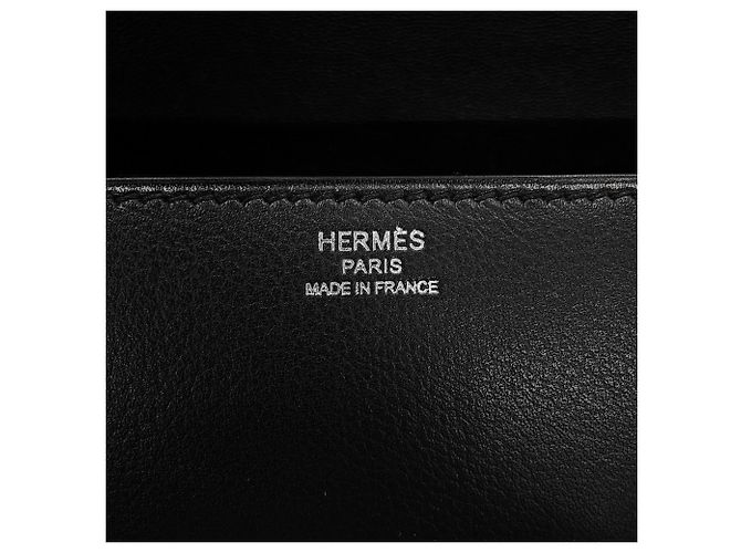 Hermès Pochette Hermes en cuir noir - vue 12