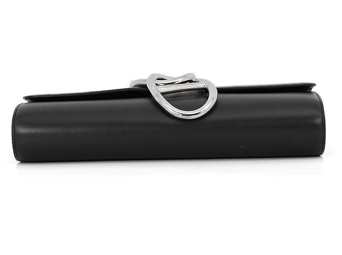 Hermès Pochette Hermes en cuir noir - vue 3