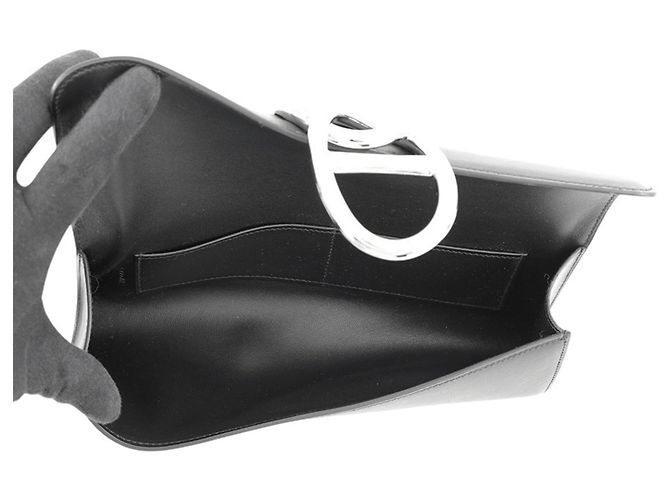 Hermès Pochette Hermes en cuir noir - vue 6