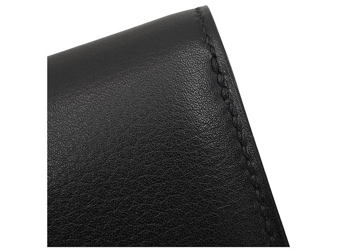 Hermès Pochette Hermes en cuir noir - vue 9