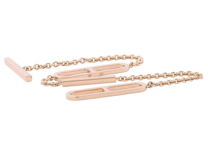 Hermès Bracelet chaîne avec breloques Hermes 18K Pink Gold - vue 2