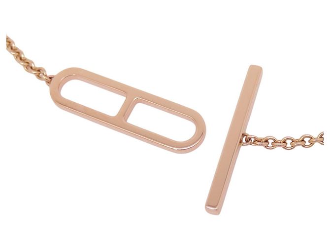 Hermès Bracelet chaîne avec breloques Hermes 18K Pink Gold - vue 5