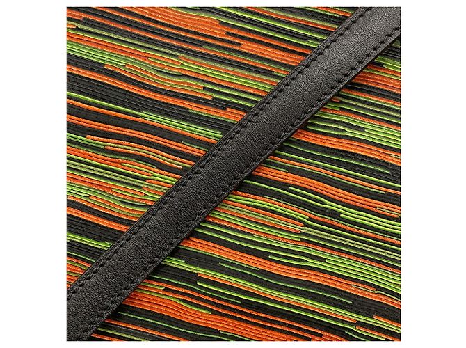 Hermès Hermes Kelly 28 Handtasche Schwarz Grün Orange - Ansicht 15