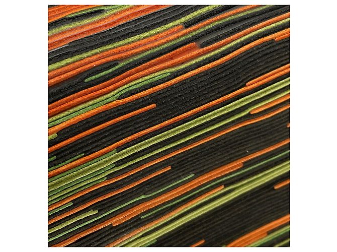 Hermès Hermes Kelly 28 Handtasche Schwarz Grün Orange - Ansicht 16
