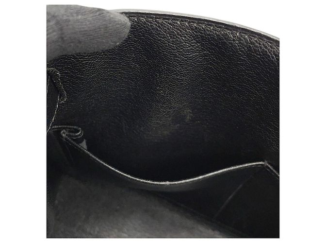 Hermès Hermes Kelly 28 Handtasche Schwarz Grün Orange - Ansicht 17