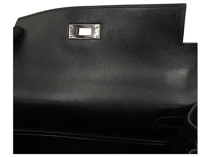 Hermès Hermes Kelly 28 Handtasche Schwarz Grün Orange - Ansicht 8