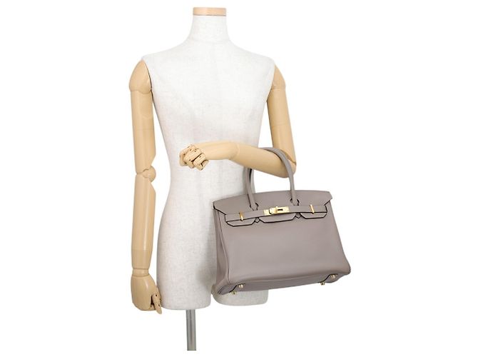 Hermès Hermes Birkin 30 Gris Asphalt Handtasche Braun - Ansicht 4