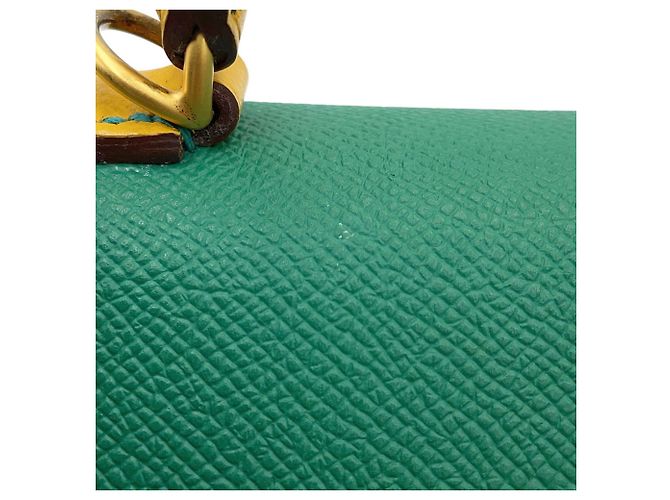 Hermès Hermes Kelly 25 Handtasche Grün Gelb - Ansicht 7