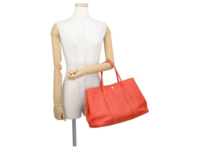 Hermès Borsa Tote Hermes Garden PM in Bougainvillier - vista 4