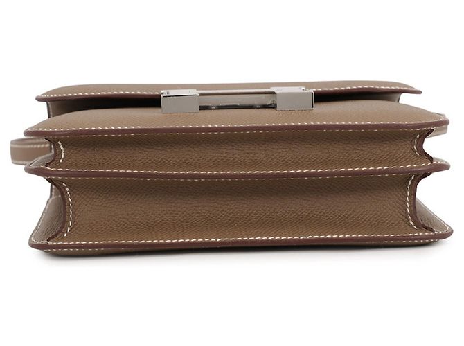Hermès Borsa a tracolla Hermes Constance 3 Mini in Etoupe Gray Taupe - vista 3