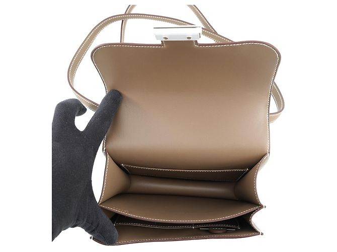 Hermès Borsa a tracolla Hermes Constance 3 Mini in Etoupe Gray Taupe - vista 7