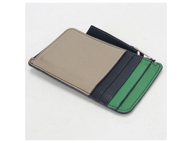 Porta-moedas Loewe em pele de vitelo bege - vista 2