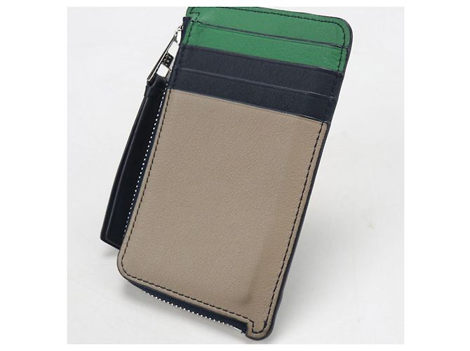 Porta-moedas Loewe em pele de vitelo bege - vista 5