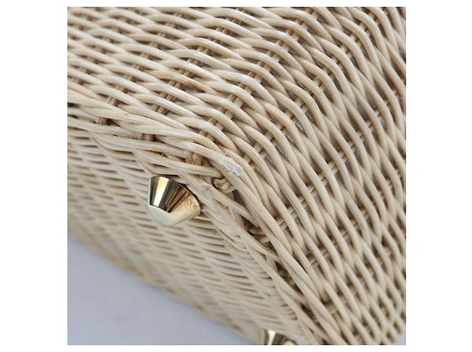 Saco Tote Prada em lona tecida Bege - vista 4