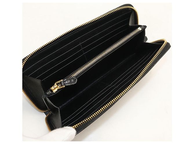 Saffiano Prada Long Wallet in Black Leather - view 3