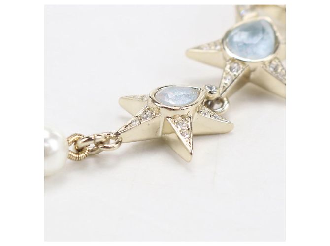 Collana Chanel dorata con perla e logo Coco D'oro - vista 4