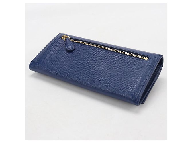 Prada Bi-fold Long Wallet in Blue - view 2