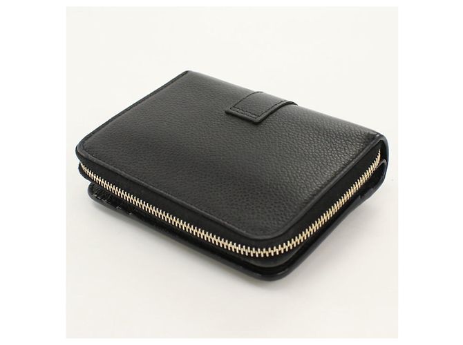 Autre Marque Portafoglio bi-fold Saint Laurent in pelle nera Nero - vista 2