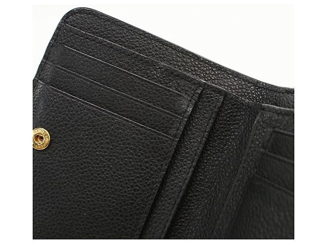 Autre Marque Portafoglio bi-fold Saint Laurent in pelle nera Nero - vista 7