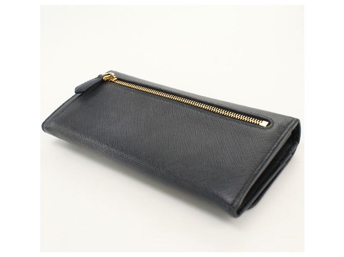 Prada Bi-fold Long Wallet in Black Leather - view 2