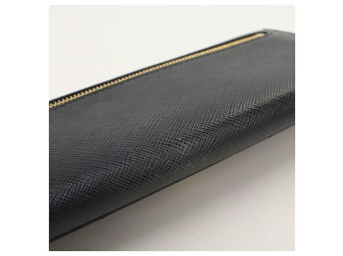 Prada Bi-fold Long Wallet in Black Leather - view 8
