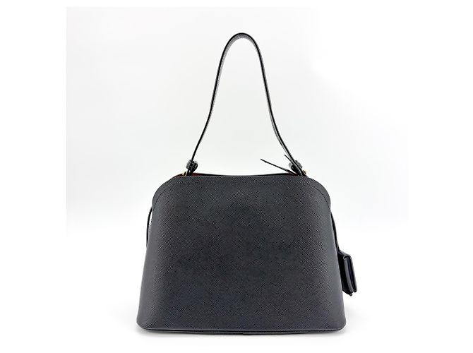 Prada Matinee Top Handle Saffiano Leather Micro Preto - vista 2