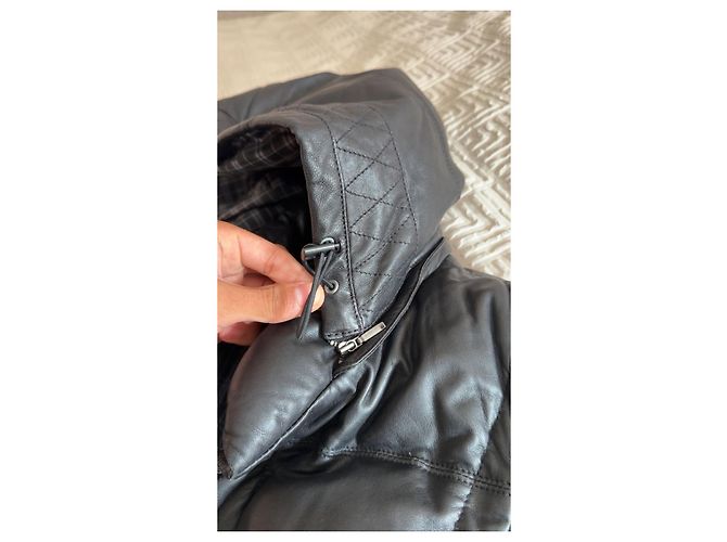 Burberry Black Label Leder-Steppweste Schwarz - Ansicht 10