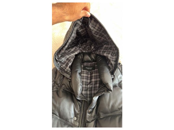 Burberry Black Label Leder-Steppweste Schwarz - Ansicht 11