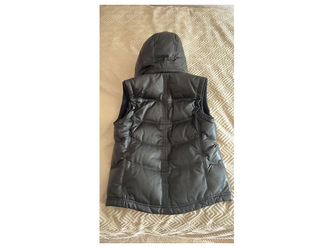Burberry Black Label Leder-Steppweste Schwarz - Ansicht 13