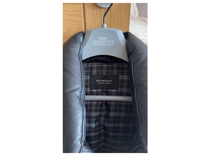 Burberry Black Label Leder-Steppweste Schwarz - Ansicht 2